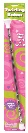 Schylling Twirling Baton - Large Metal Baton for Kids with Rubberized Ends - Assorted Pink, White, Purple - Ages 3+