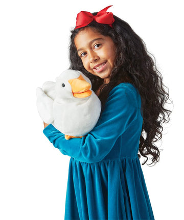 Folkmanis Duck Hand Puppet, White, Yellow