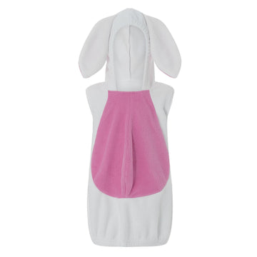 Kids Rabbit Costume Fuzzy Hooded Vest Animal Costume Cute Little Bunny Easter Outfit For Boys Girls (White, 2-3 Years)