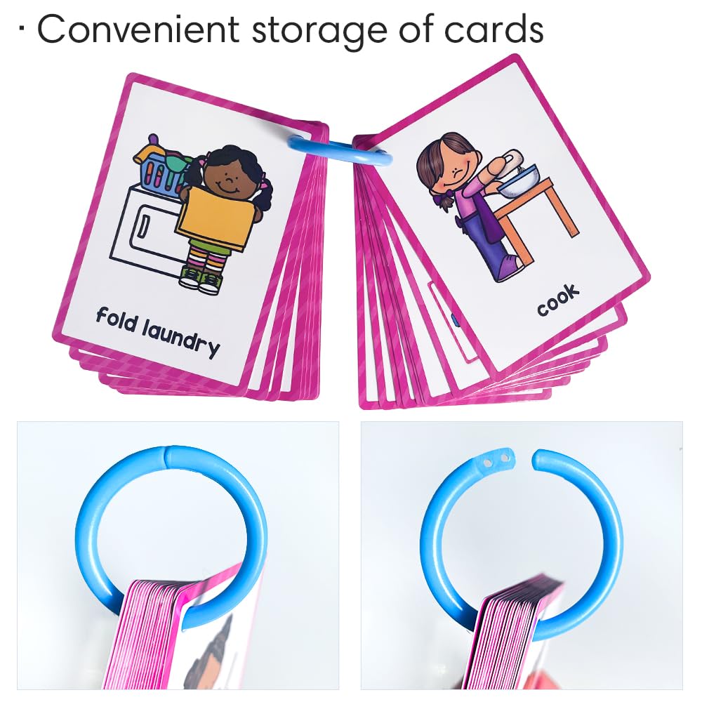 Lachilly Daily Routines Learning Flashcards, High Frequency Words, Beginning Reading, Kindergarten To 1St, Esl Teaching Material