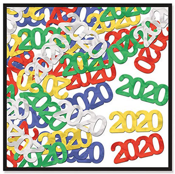 Beistle Table Confetti 2020 New Years Eve Party Decorations, 2 Ounces, Multicolored