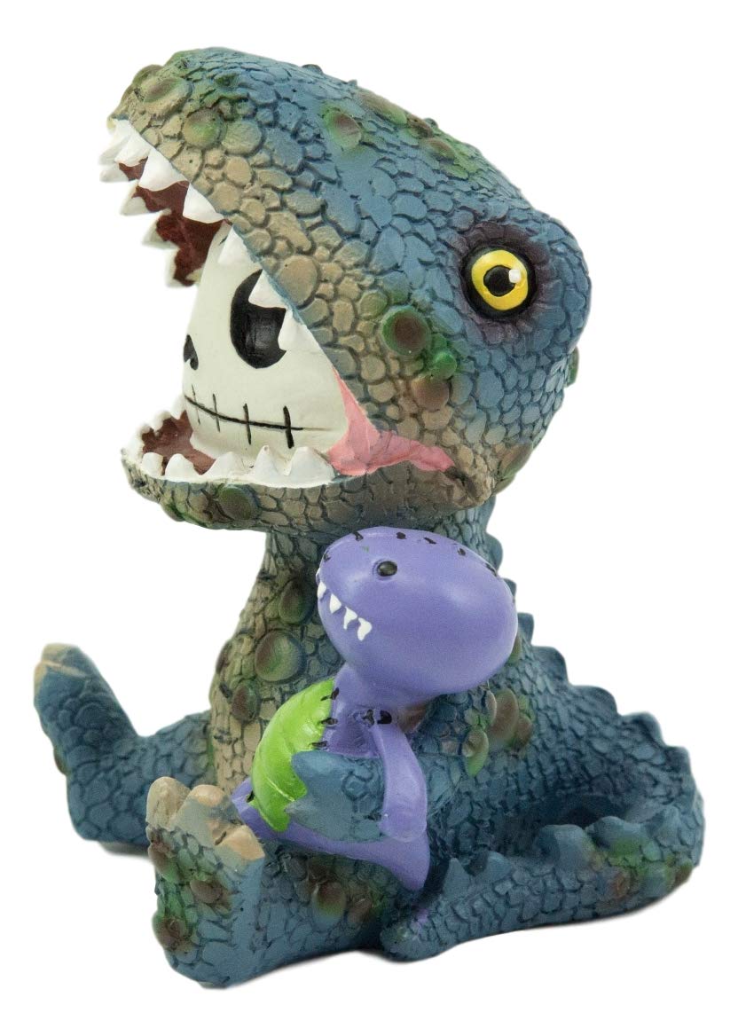 Ebros Larger Furry Bones Rex The Tyrannosaurus And Purple Dinosaur Doll Voodoo Skeleton Figurine 4' Tall Collectible Furrybones Skulls Skeletons In Halloween Costume Statue
