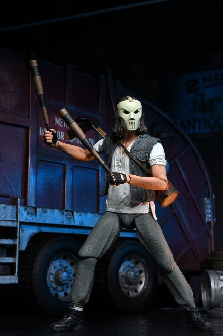 NECA Teenage Mutant Ninja Turtles Casey Jones Action Figure, 7" Scale, Plastic, One Size, As Shown, Model 54205