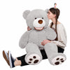 Morismos Giant Teddy Bear With Big Footprints Big Teddy Bear Plush Stuffed Animals (Gray, 39 Inches)