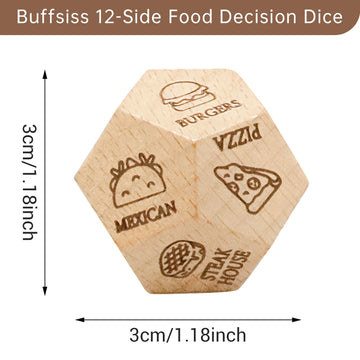 Buffsiss Date Night Dice For Couples, Fun Night Dating Decision Dice,Wooden Couples Dating Dice, Love Dices, Food Decision Dices