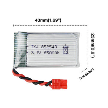 Cheerwing 4pcs 3.7V 650mAh Battery and 4-in-1 Charger for Cheerwing Syma X5SW-V3 Drone