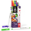 ARTEZA Kids Washable Markers, Bright Colors, 16 Brush Tip Erasable Marker Pens and 2 Eraser Pens, School Supplies for Kids Ages