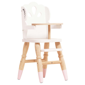 Le Toy Van - Educational Wooden Toy Role Play Beautiful Doll High Chair | Girls Pretend Play Toy Pram Playset - for Ages 3+ (TV6