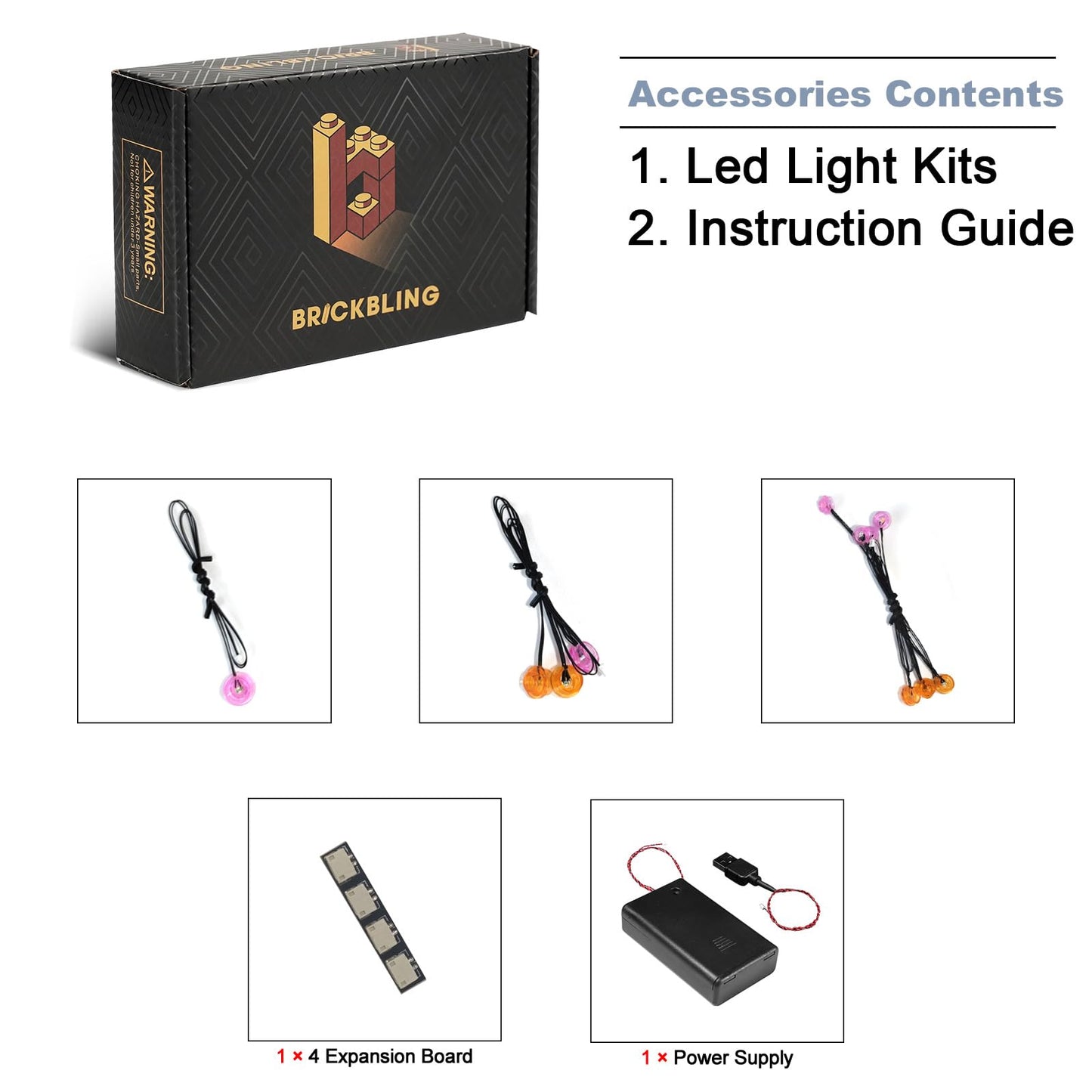 Brickbling Light Compatible With Lego Icons Plum Blossom Flower Décor, Led Lighting Compatible With Lego 10369, Light Up Your Botanical Collection (No Model Set)