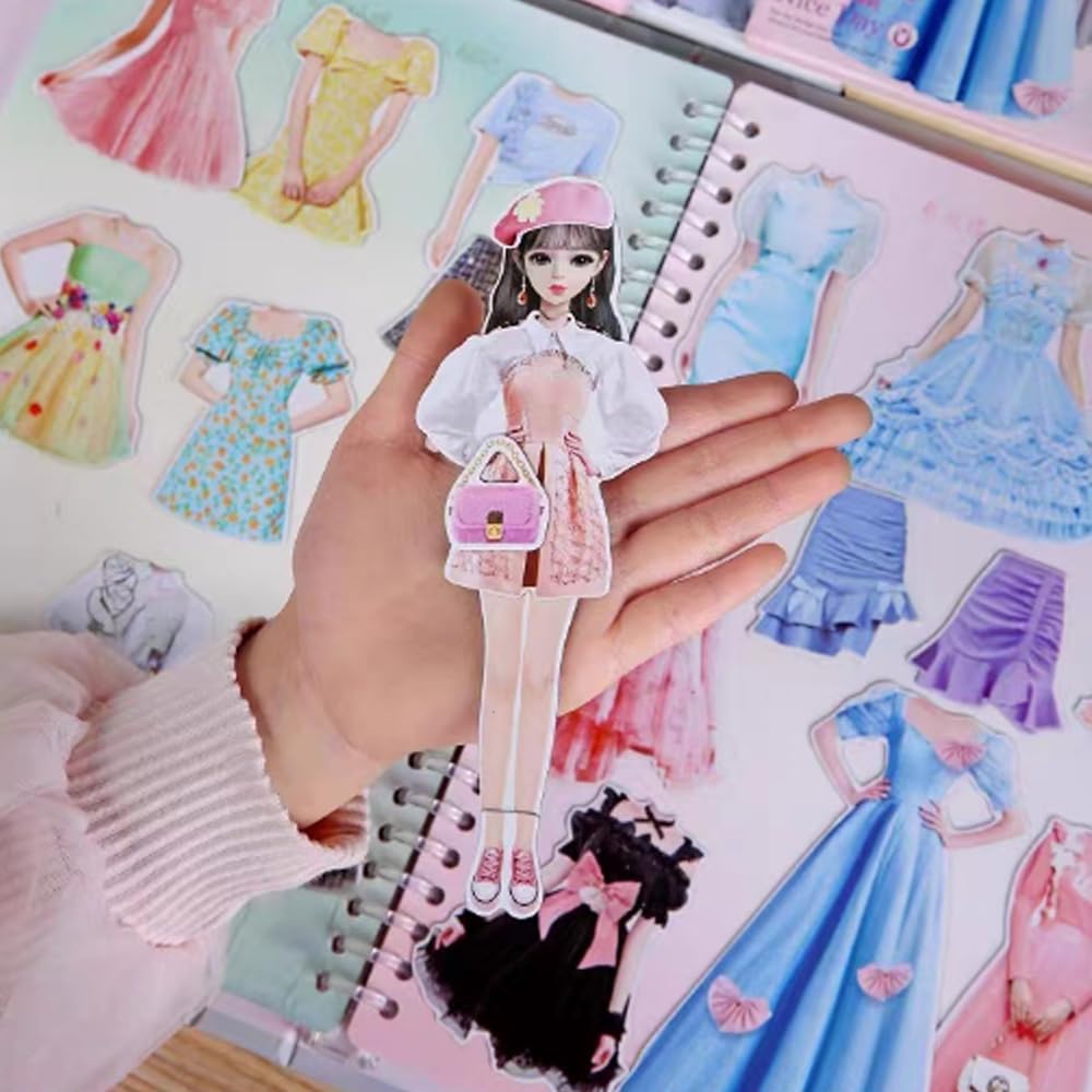 Generic Magnetic Princess Dress Up Paper Doll, Magnet Dress Up Games, Play Travel Playset Toy Magnetic Dress Up Dolls And Pretend For Girl (Jeansie), Medium