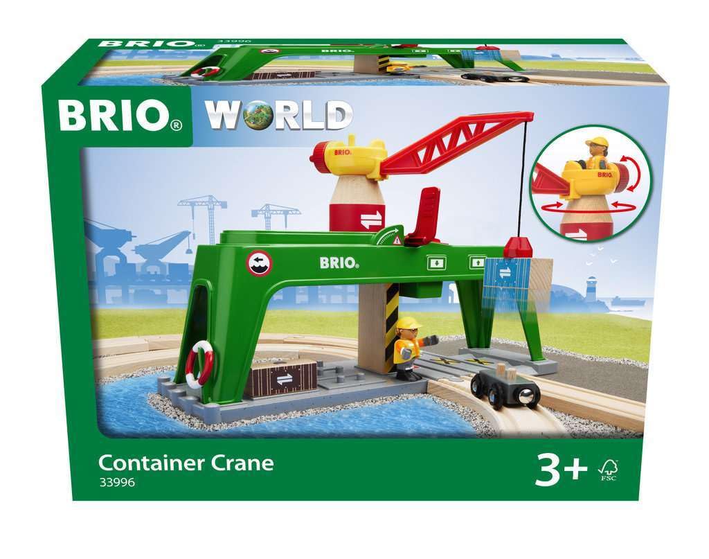 Brio Container Crane - Magnetic Hook Crane Toy | Fsc-Certified Craftsmanship | Enhances Motor Skills | Perfect Addition To Brio