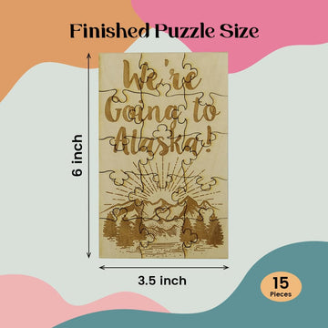 Fashionjunkie4Life We'Re Going To Alaska Puzzle, Basswood