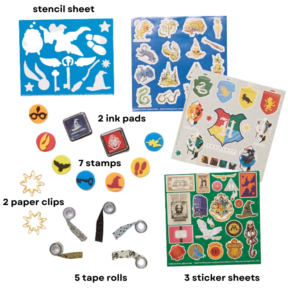 Innovative Designs Harry Potter Journal Set For Kids – Smash Leather Journal Kit With Stickers, Stamps & Tape