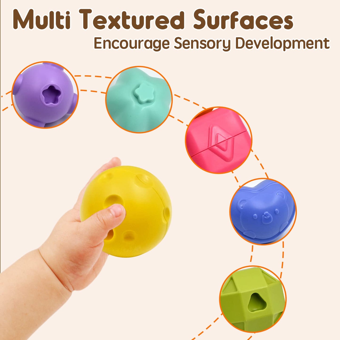 Aituitui Baby Toys 12 18 Months, Multifunctional Sensory Teething Toys For 1 2 Year Old Boy Girl, Learning Educational Shape Sor