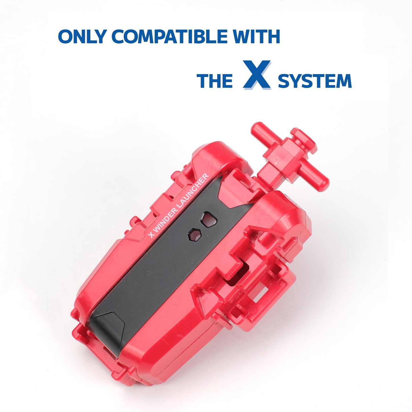 2 Pack X String Launcher, X Gyro Launcher Set For Players Battles, Only Work With X Right Spinning Tops (Red + Black)