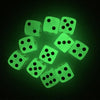 Smartdealspro 10-Pack D6 Six Sided Glow In The Dark Dice Die For Dnd, Mtg, Rpg, Tenzi, Farkle, Yahtzee, Bunco, Teaching Math, Ta