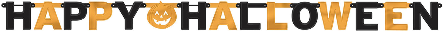 Happy Halloween Foil Letter Banner