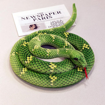 Xshelley 120 inch high Simulation Extra Long Snake Soft Plush Toy Snake Stuffed Animal Large Stuffed Animal Toy Children's Toy Gift (Green)