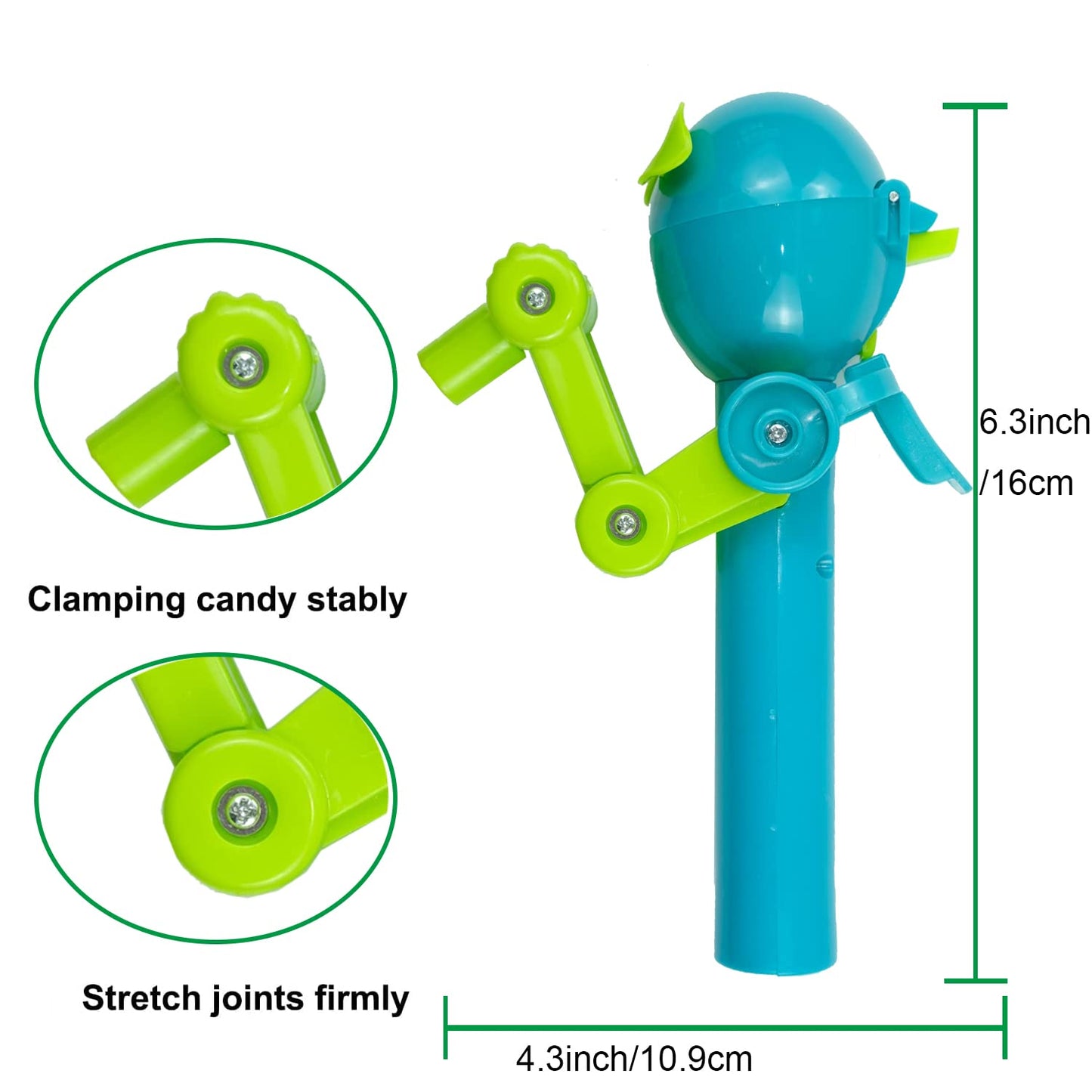 Hdlnkak 2Pcs Lollipop Case, Christmas Lollipop Robot Holder, Creative Lollipop Robot Toys Creative Design Eat Lollipop, Lollipop Holder Robot Gift, Easter Fun Gift For Kid Over 3 Year(No Lollipop)