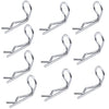 HobbyPark RC Body Clips - 90-Degree Angle Bent Springy Pins for 1/10 Scale Model Cars, Trucks & Crawlers (20-Pack) - Metal