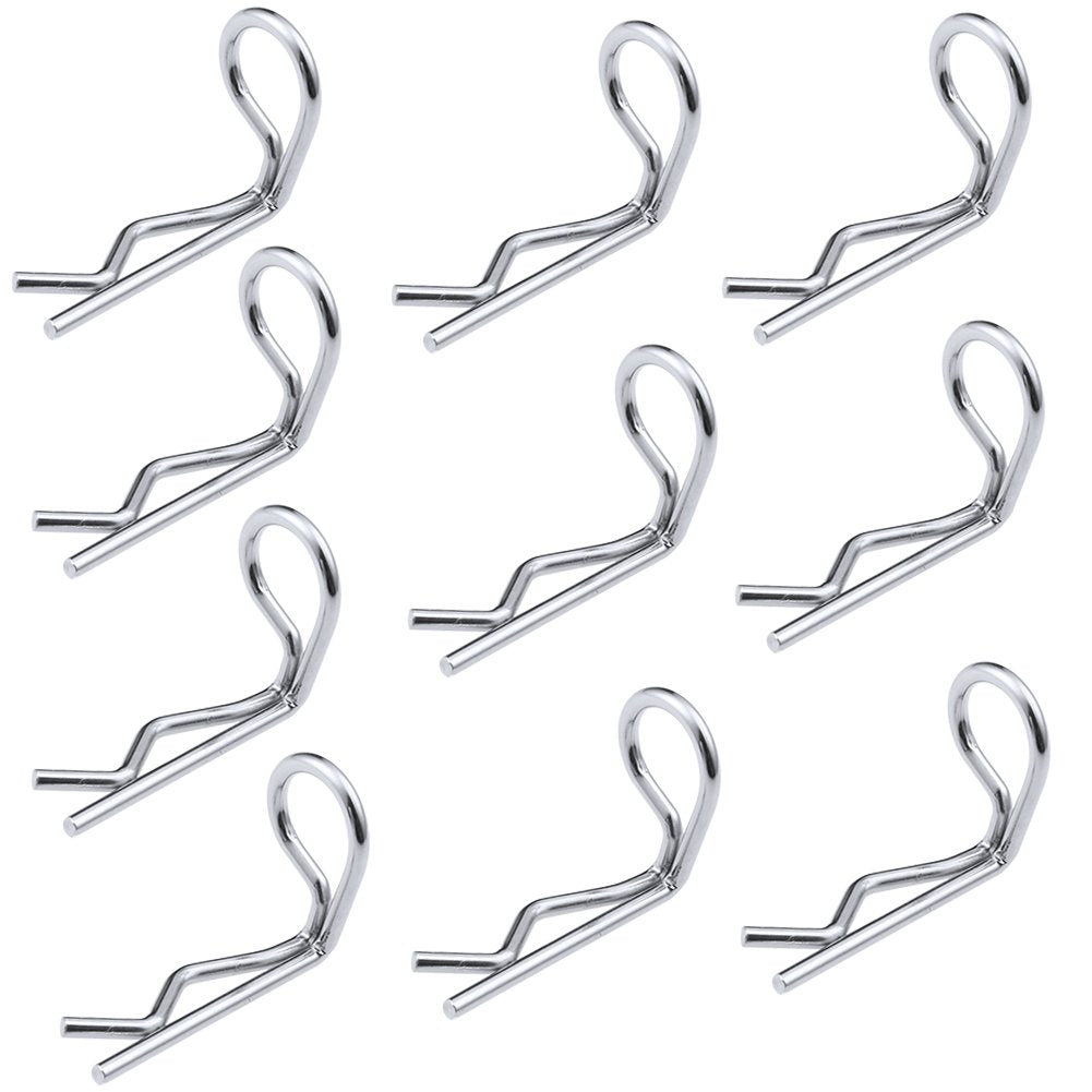 HobbyPark RC 90-Degree Angle Body Clips Bent Springy Pins for All 1/10 Scale Model Car Truck Crawler Truck (20-Pack)