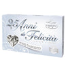 25Th Anniversary Silver Confetti - Jordan Almonds Gift Box - Imported From Italy, 500 Grams