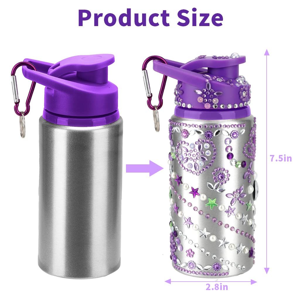 Gifts For Girls, Decorate Your Own Water Bottles With Gem Art Stickers, Personalize Birthday Gifts For Girls, Arts And Crafts Ki