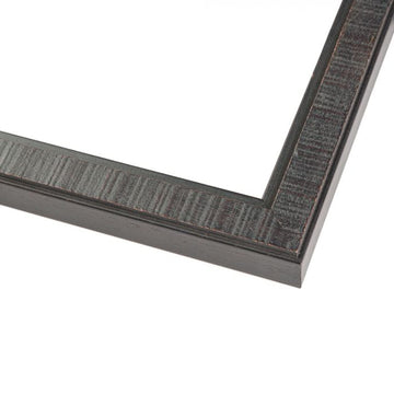 11.25X38.25 Rustic Brown Solid Wood Picture Frame Set With Peel And Stick Puzzle Glue Sheets | Interior Frame Depth 0.5 Inches |