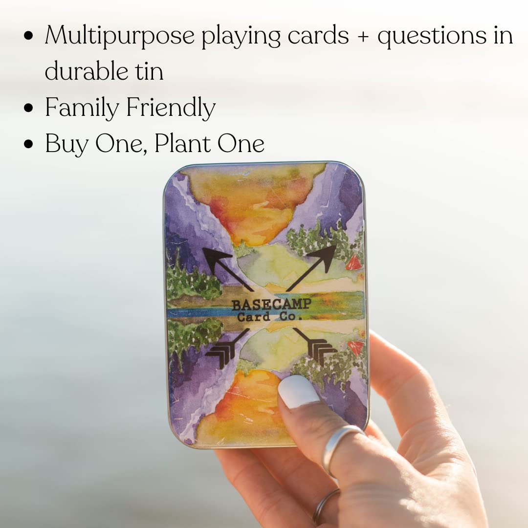 Basecamp Cards: Original Edition Conversation Starters - 52+2 Family Friendly Unique Questions - Family Conversation Cards - Playing Cards - Fun Family Activity