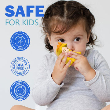 Oriate 6Pcs Fairy Princess Bath Toys For Girls, Silicone Finger Puppet And Boat, Mermaid, Princess, Bee, Whale, Unicorn For Toddlers Kids 1-3