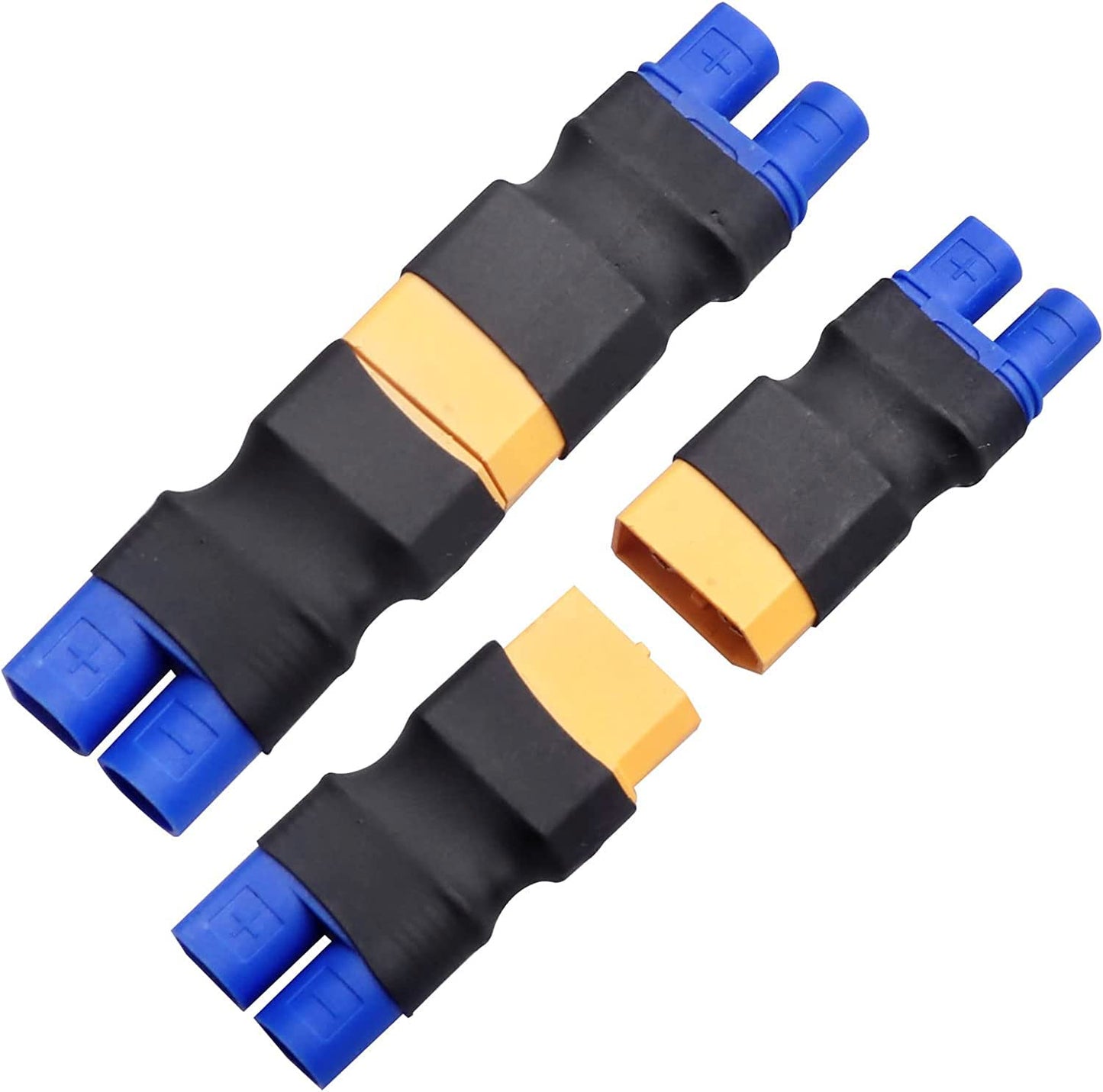 Yowoo 2 Pairs No Wires RC Connector XT60 XT-60 to EC3 Style Male Female Connector Adapter for RC FPV Drone Car Lipo NiMH Battery