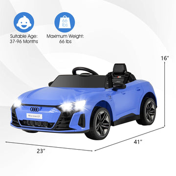 INFANS 12V Kids Ride On Car, Licensed Audi RS e-tron GT Electric Vehicle with Remote Control, Toddlers Battery Powered Toy with