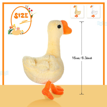 Civaner 6 Pieces Goose Stuffed Animal 6.3 Inch Plush Goose Stuffed Goose White Light Yellow Stuffed Animal Toy Soft Stuffed Doll Birthday Gift For Christmas Party Supplies