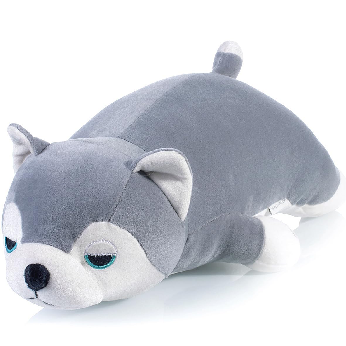 Meowtastic Cute Weighted Stuffed Animals - 21' 3.5 Lbs Weighted Husky Stuffed Animal Huskies Plush Pillow, Big Weighted Stuffed Dog Plush Toys Gifts For Kids & Adults (21' 3.5 Lbs, Grey Husky)