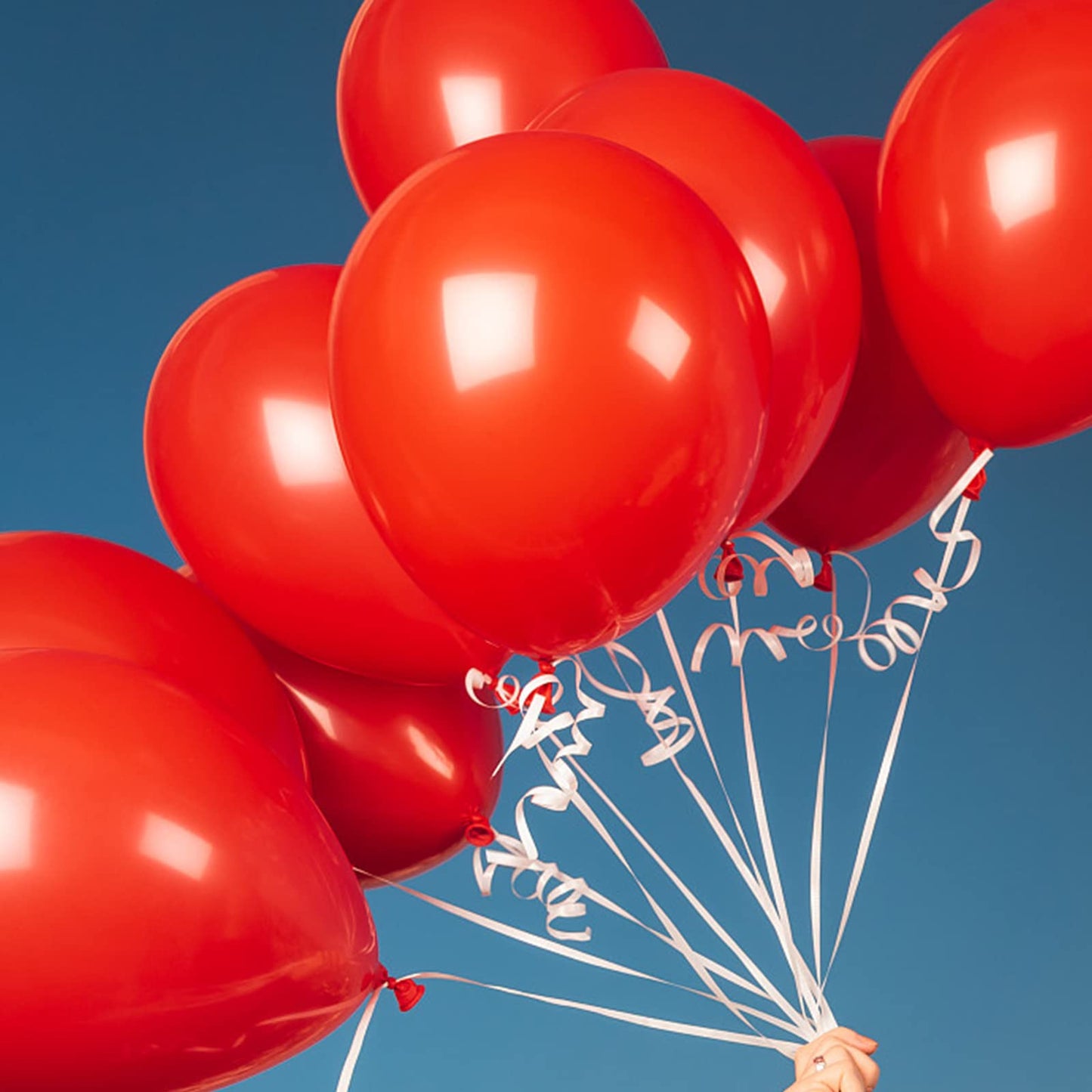 Voircoloria 105Pcs Red Balloons 12Inch Party Latex Balloons For Valentine'S Day Birthday Christmas Baby Shower Wedding Anniversa