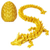 Aumeiller 3D Printed Dragon, Beautiful Flexible Crystal Dragon, Fidget Toy For Birthday Gift For Kids And Adults(Gold)