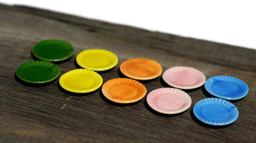 10 Mixed 4 Colour Cearmic Plate Dish Bowl Dollhouse Miniatures Food Kitchen 1 Shop for You