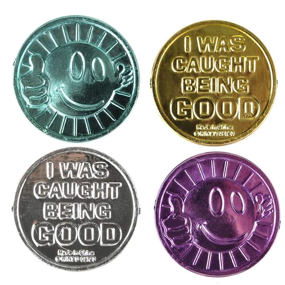 The Dreidel Company Plastic Coins, I was Caught Being Good, Educational & Classroom Learning Activities Party Favor (200-Pack)