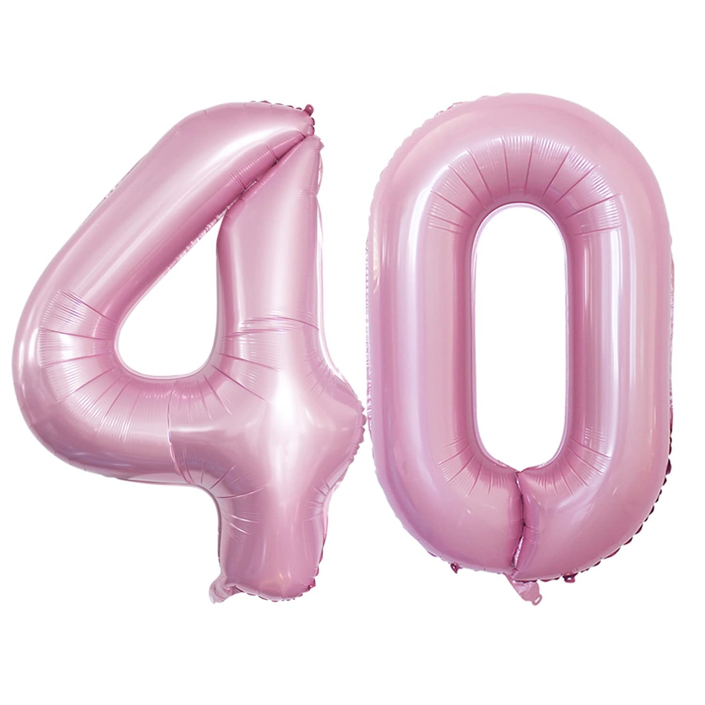 Goer Number 40 Balloons For 40Th Birthday Party Decorations,42 Inch Jumbo Foil Helium Balloons For 40Th Anniversary (Light Pink)