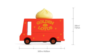 Candylab Toys CANDYCAR Wooden Food Truck Collection - Dumpling Van enhanced Handcrafted Beech Wood Toy Car