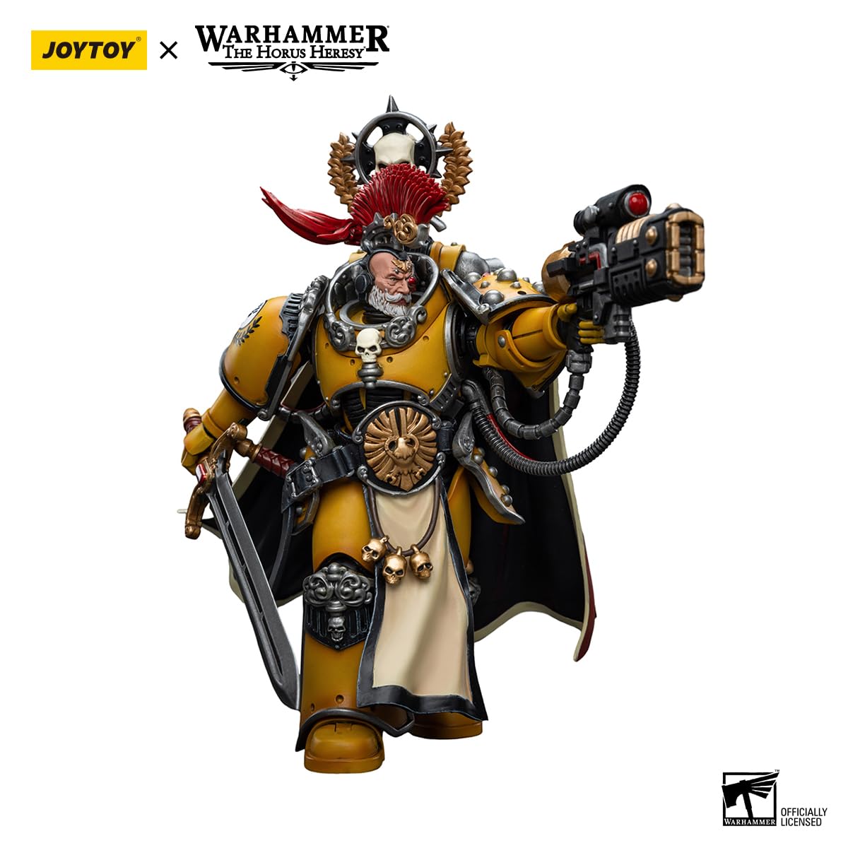YIZRIO JoyToy Warhammer 40K Imperial Fists The Horus Heresy Genuine License 1/18 Legion Praetor with Power decorative replica blade 4.9 inch Action Figure