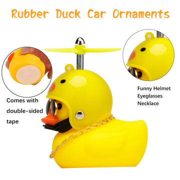 Wonuu Rubber Duck Car Decorations Cute Yellow Duck Car Dashboard Ornaments With Propeller (W-Chicken)