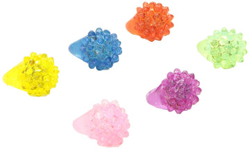 Rhode Island Novelty Flashing Led Bumpy Rings 24-Pack