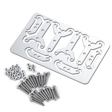 WEFEINO 4PCS Metal Side Door Hinge Cargo Box Hinge for 1/14 Tamiya RC Tractor Trailer Truck Car