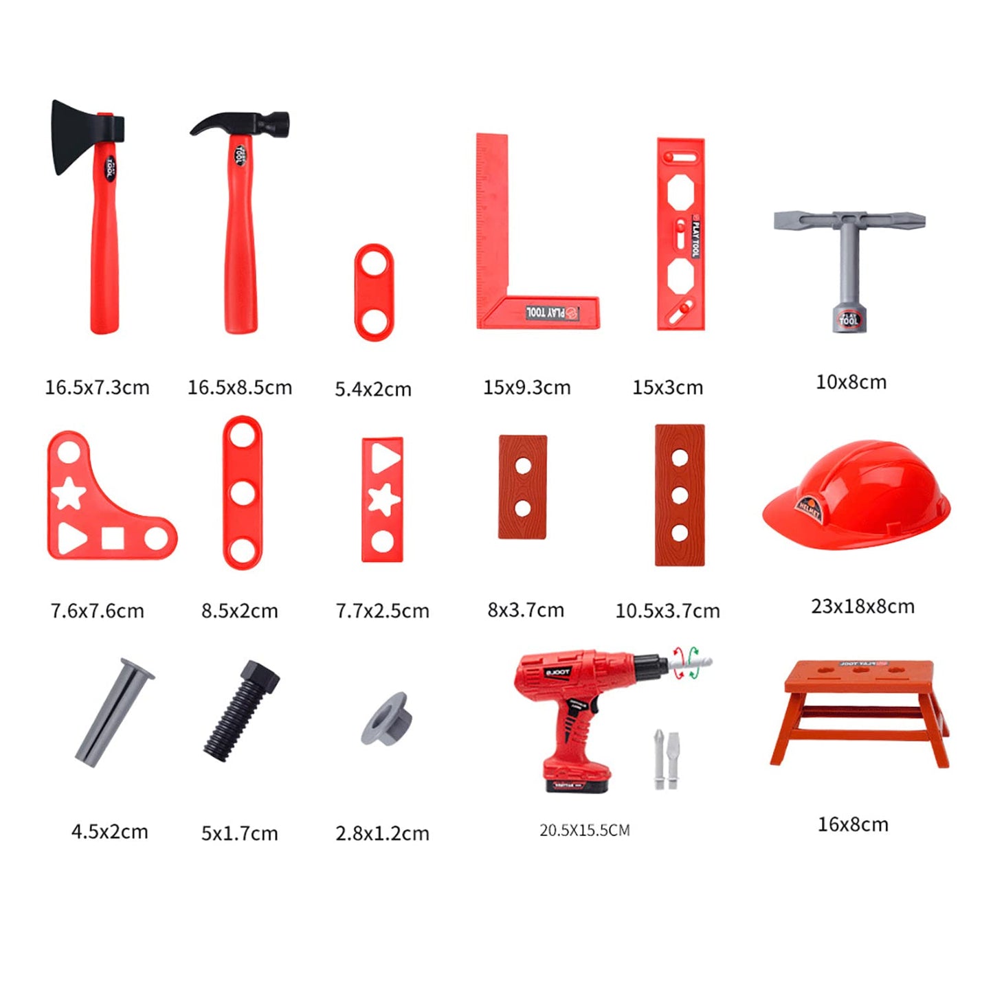 Kids Tool Set, 55 Pcs Kids Tool Set Pretend Play Kids Toys with Tool Box and Electronic Toy Drill, Toy Tools for Toddler Boys Gi