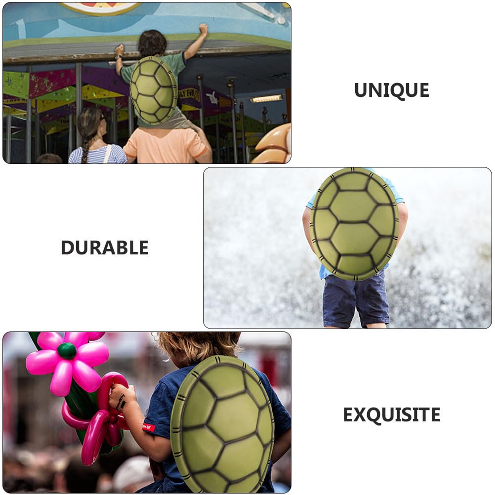 Toddmomy 4Pcs Halloween Turtle Shell Costumes, Eva Turtle Shell Backpack For Halloween Dress Up Cosplay Costume Accessories