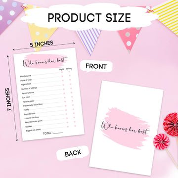 Zedev Who Knows The Birthday, Birthday Party Games, Birthday Party Activity Favor, Set Of 20 Games Cards, Birthday Supplies, Act