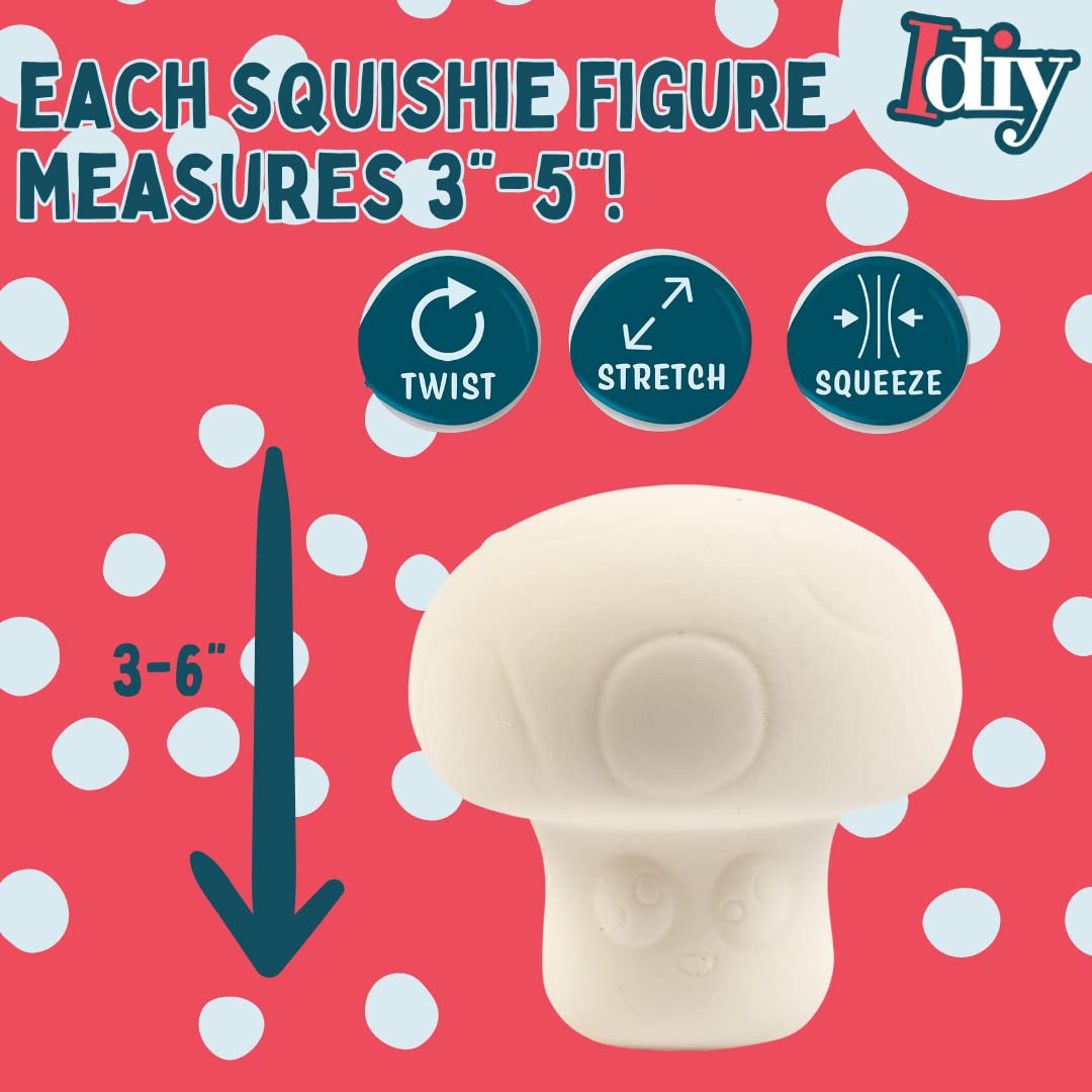 Party Craft Kit Jumbo Cute Critters Squishies (8 Unique Garden Animals) White Kawaii Scented Slow Rising Squishy Toys, Paint, Sc