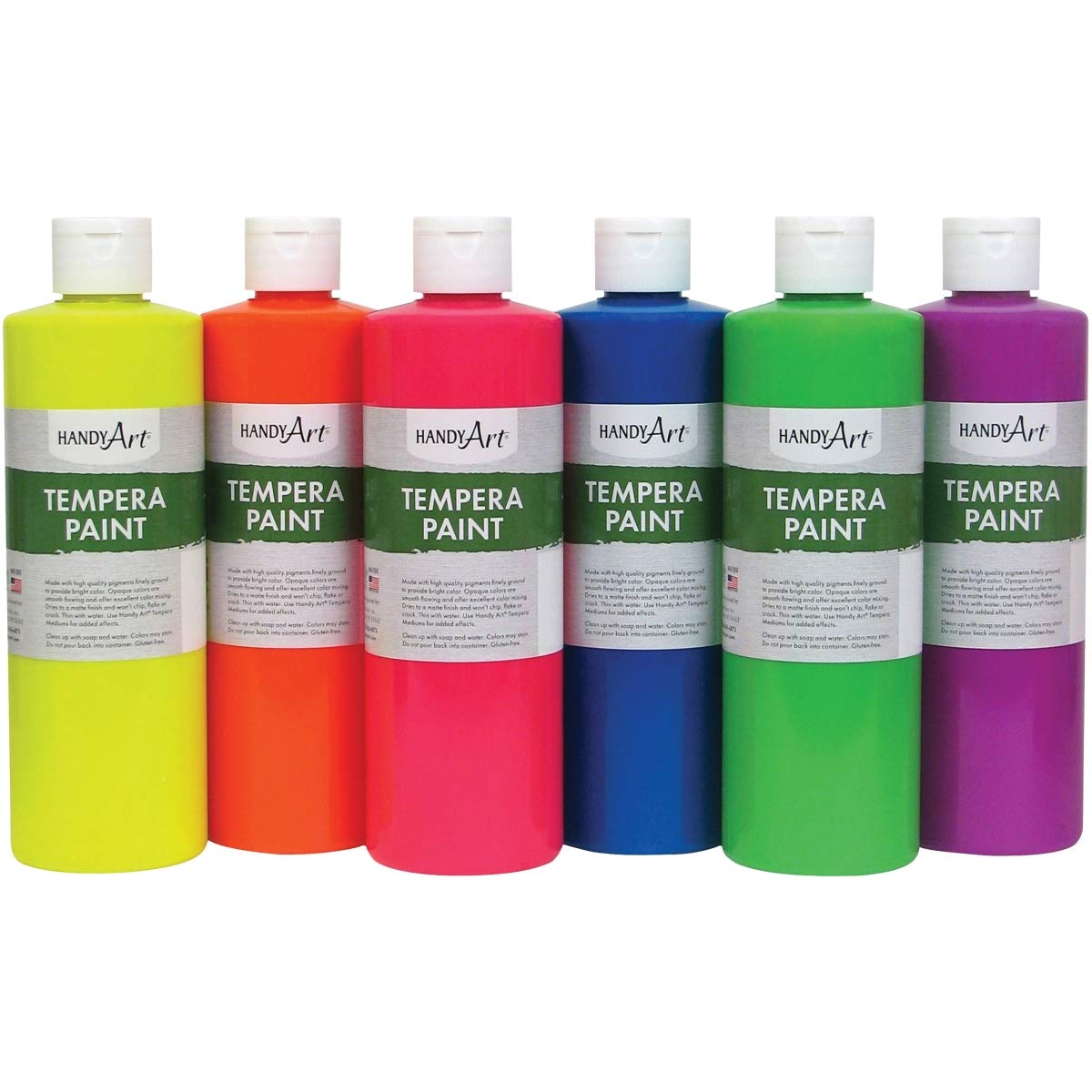 TEMPERA 6 PINT FLUORESCENT SET