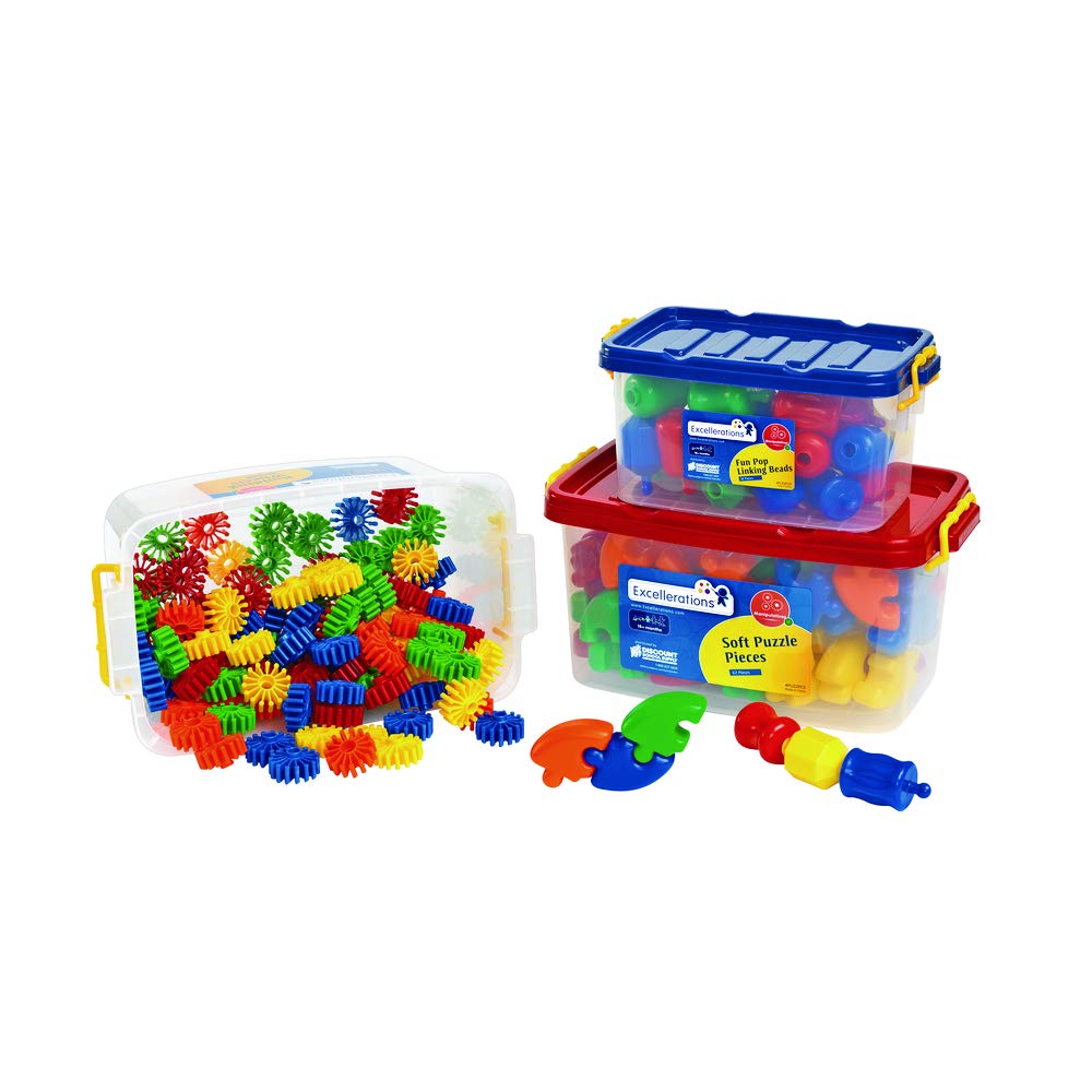 Excellerations Construction Toys, STEM Building Toys, Blocks, Builders, Connection Toys, Ages 18 Months and up, Preschool Manipu